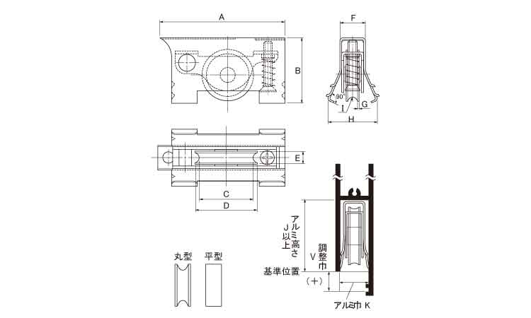 戸車(AEWー0852(ヨコヅナ