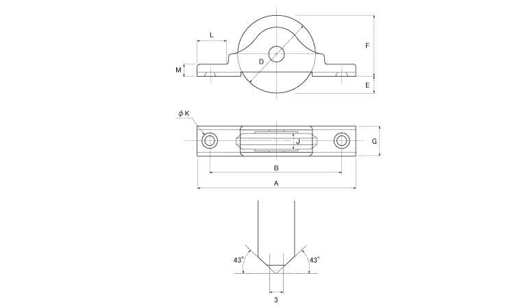 戸車(FBSー0509(ヨコヅナ