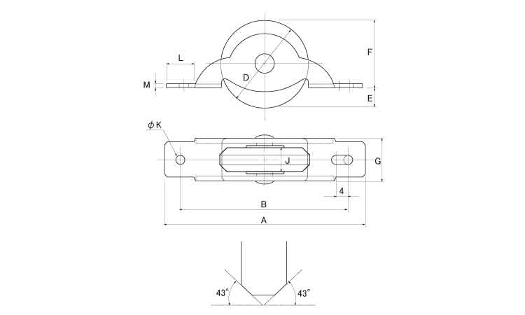 戸車(FDMー0259(ヨコヅナ