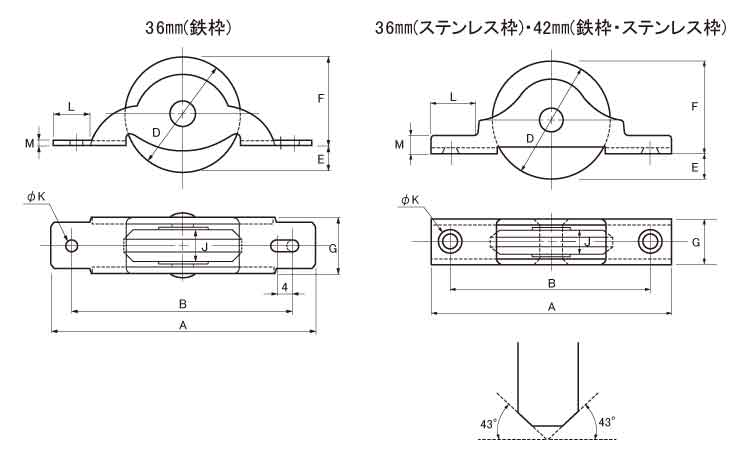 戸車(FDSー0369(ヨコヅナ