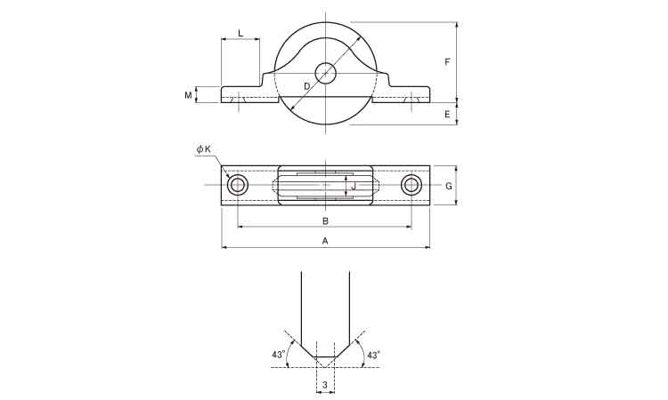 戸車(FMMー0429(ヨコヅナ