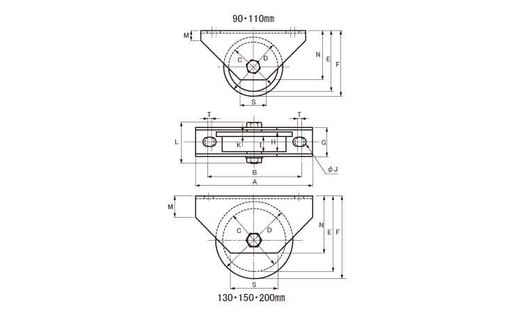 戸車(JGMー1307(ヨコヅナ