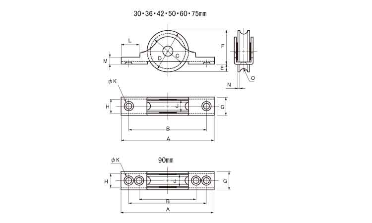 戸車(SBSー0501(ヨコヅナ