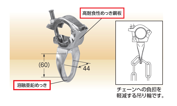 KS 吊チェーン用単クランプ