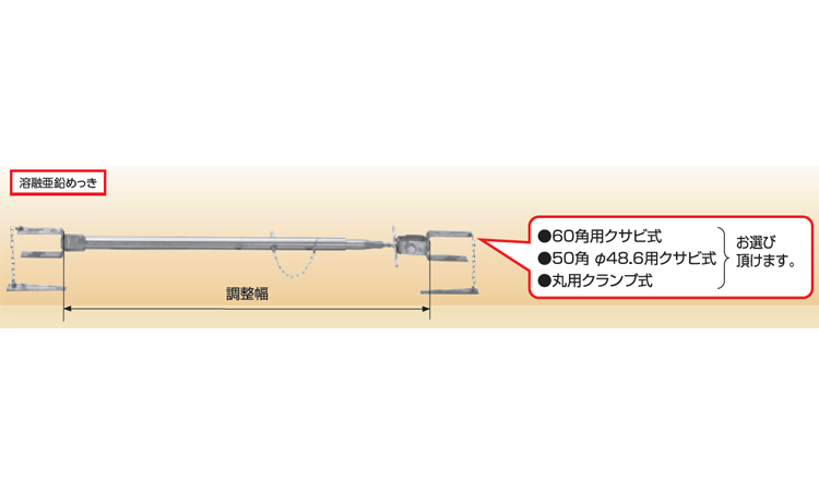 KS 階段サポート M型 丸用