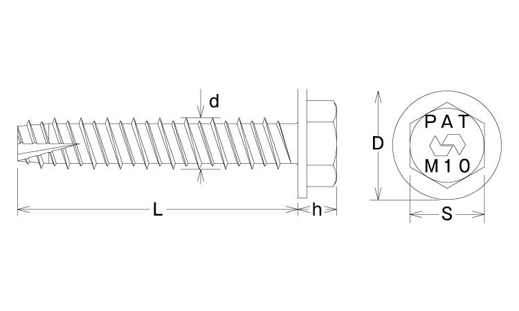 GSプレコンアンカー六角頭タイプ