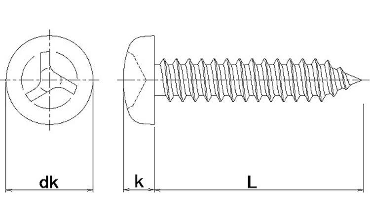 トライウィングナベABタッピン 13.0 3.5