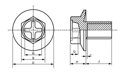 六角TP小ねじ(並目 4.0 3.0