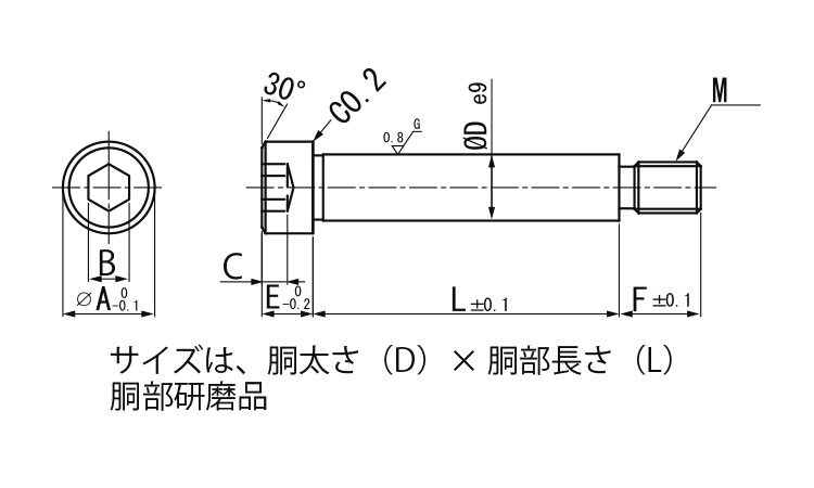 ショルダーボルト(TSB・タカイ製 20.0 4.5