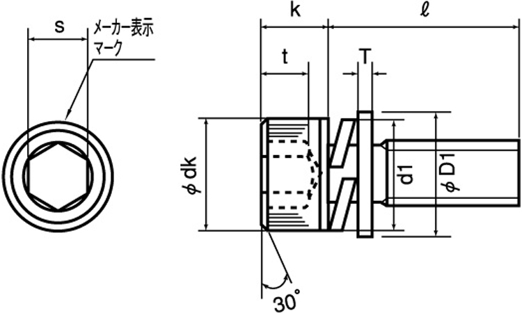 キャップボルト P=3(興津(並目 6.0 3.0