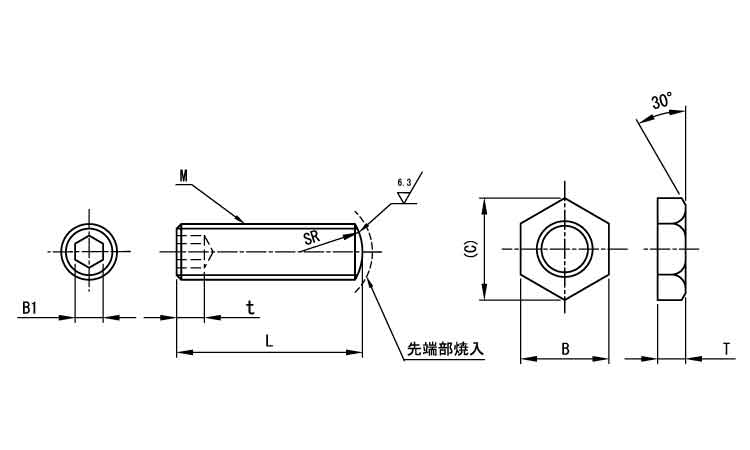 調整ボルトセット(ASH・並目 10.0 3.0