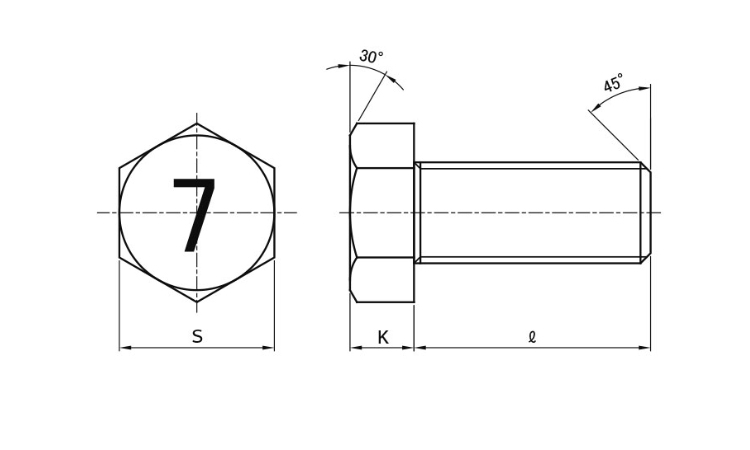 7マークボルト(小形(全細目BB 20.0 10.0