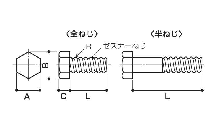 ゼスナーボルト(ミリ 30.0 12.0