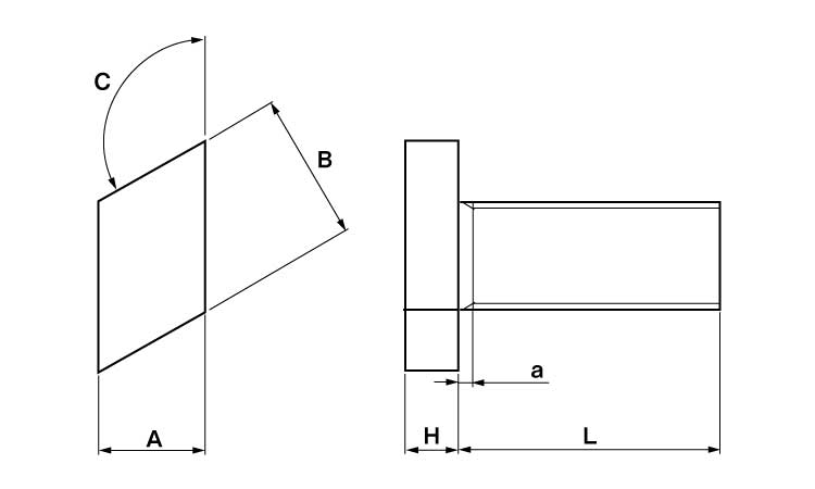 菱形ボルト 130 6.0
