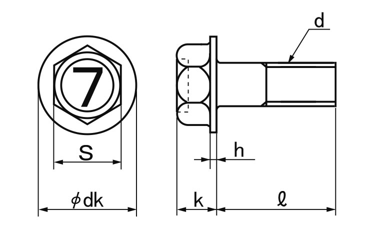 7)フランジBT(1種(S無(半 45.0 10.0