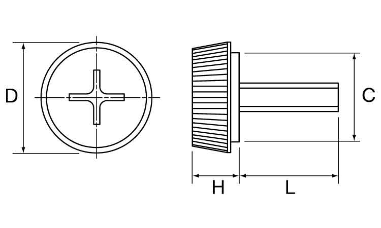 (+)ナイロン化粧ネジ(白1) 6.0 3.0