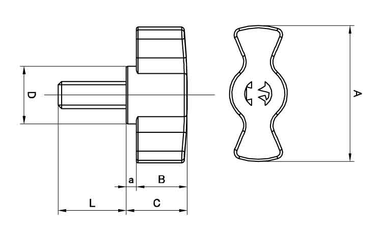 キャンディノブボルト(黒 10.0 4.0
