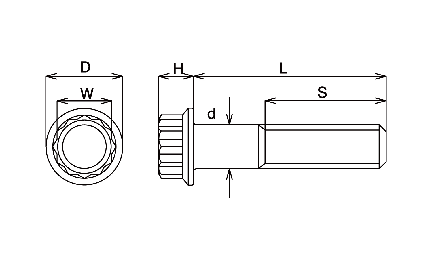 12ポイントフランジBT細目TI 20.0 10.0
