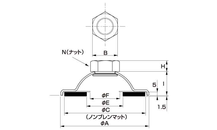 耐震アジャストボルト(SーHC 20.0