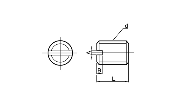 ECOーBS(ー)止めねじ(平先 2.0 1.4