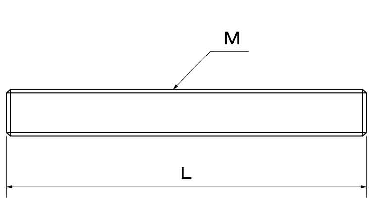 2メーター寸切(左ねじ 6.0