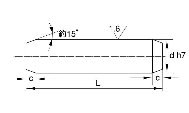 S45CーQ平行ピン(B種大喜多 6.0 3.0