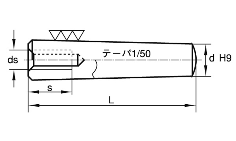 内ねじ テーパーピン(大喜多製 20.0 5.0