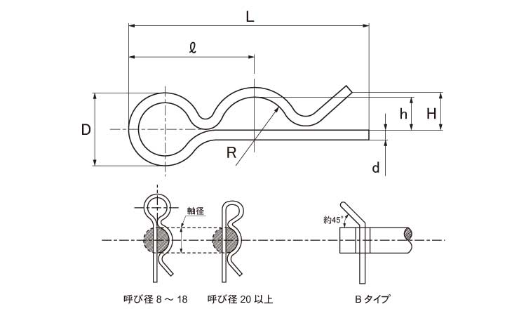 松葉ピン(KSーBタイプ 8.0