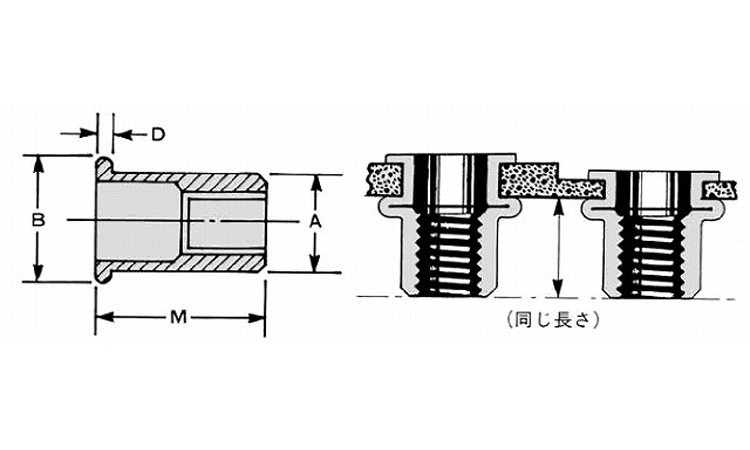 平頭TSNナットサート9698 4.0