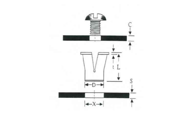 ナイロン ナットインサート 3.0