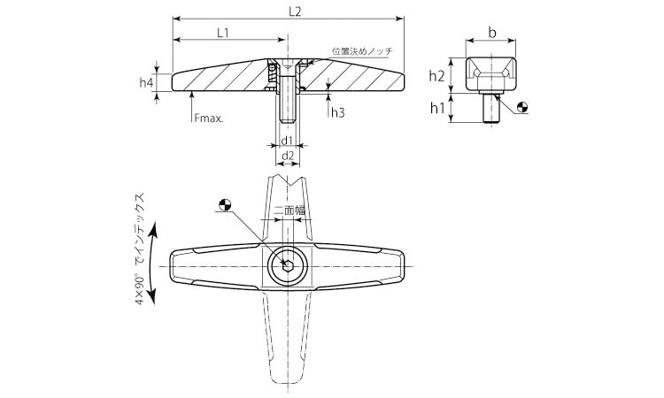 リテーニングキャッチ両側シルバー 6.0