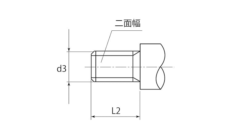 24450SUSオネジ付形状E 16.0