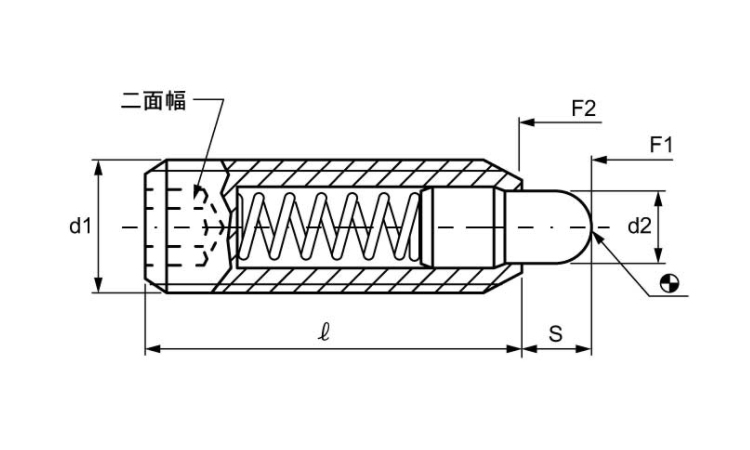 2B030バネ強ロック無 UNC #6