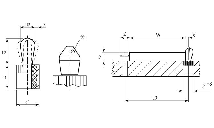 2B150プラ製(標(ピン樹脂 1/4