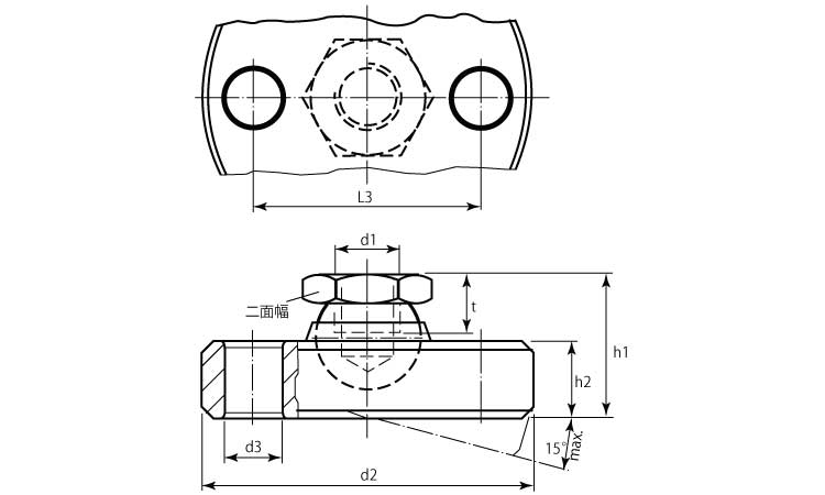 マウントパッド(固定用穴付 6.0