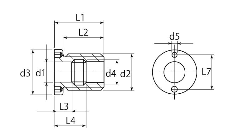 ブッシュ(フェイスピン用穴付 16.0 30.0