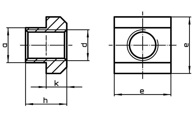 Tスロット用ナット(強度クラス8 5.0 4.0