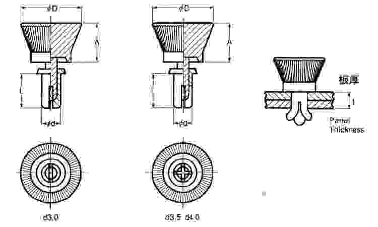 ナイロン スナップリベット(T白 3.0