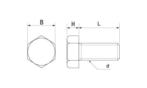 PPS 六角ボルト 8.0 4.0