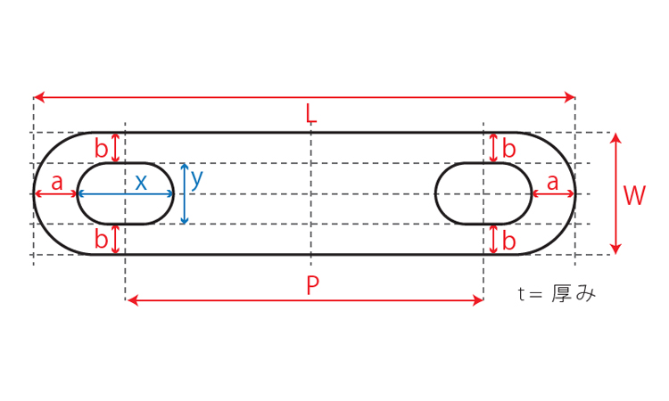 PP Uボルト用絶縁プレート 8.0 6.0
