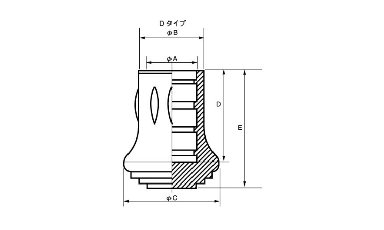 パイプ用ゴム脚 KPー126