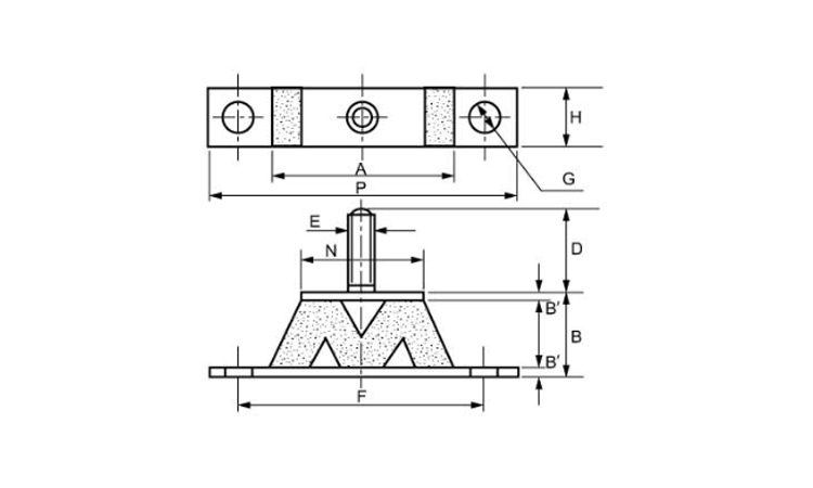 防振ゴム YA 80.0