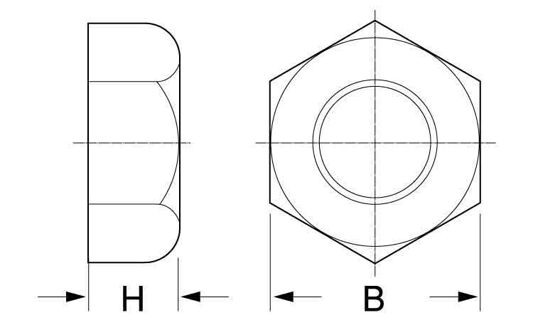 ポリカ(透明)六角ナットウィット 3/8