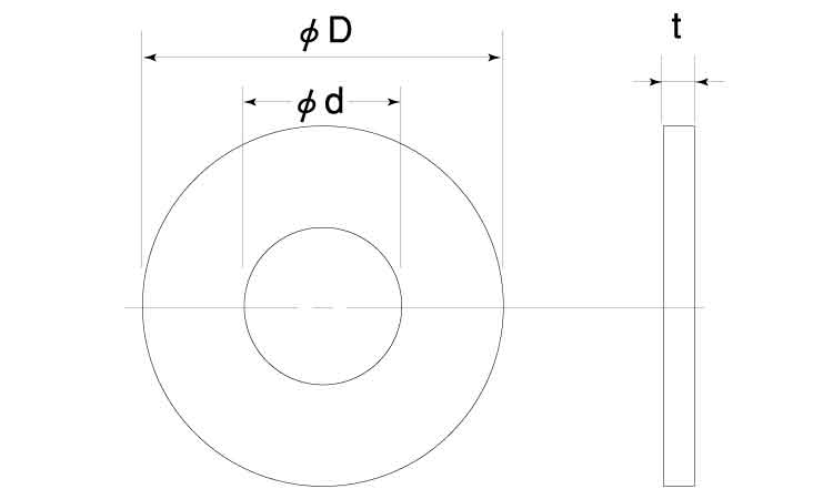 EPDM ゴムワッシャー 3.0