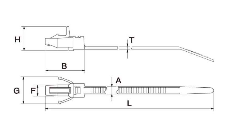 プッシュマウントタイ RR30 5.0