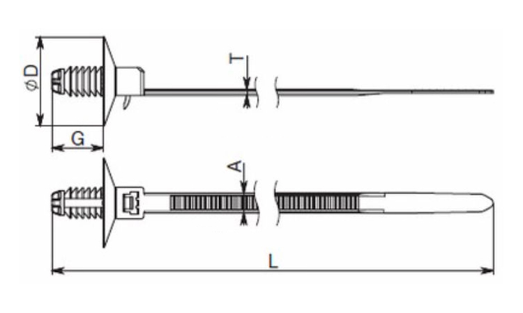 プッシュマウントタイRELSDP 30.0