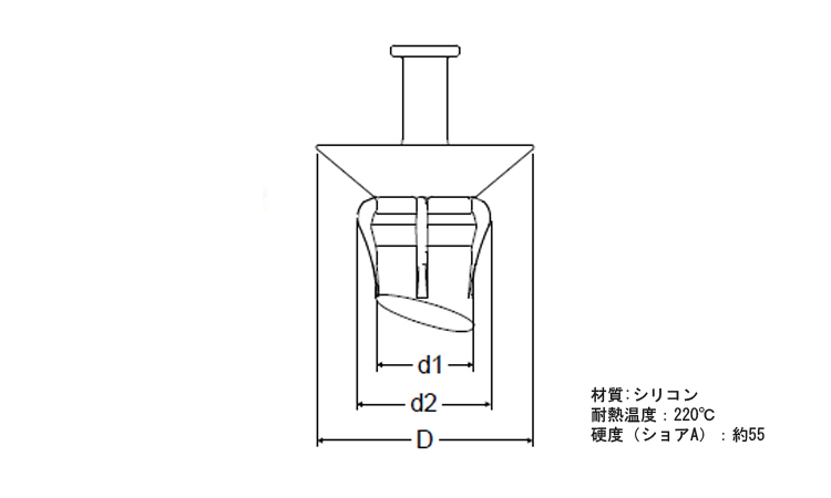 円錐プラグ(皿ザグリ用GGFーP 8.0