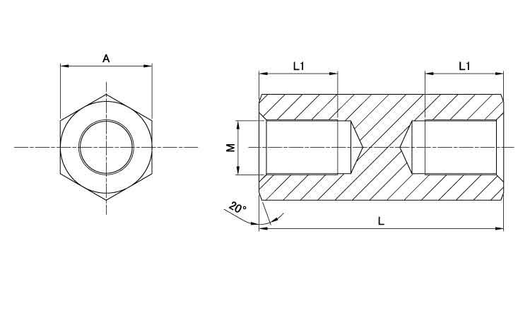 NI BS六角スペーサーASBE