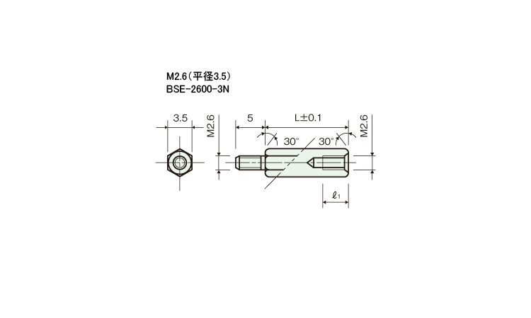 エコスペーサー六角平径小BSEN