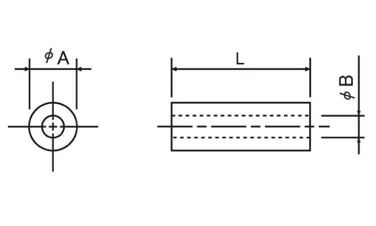 黄銅スペーサー(中空丸CBーCE